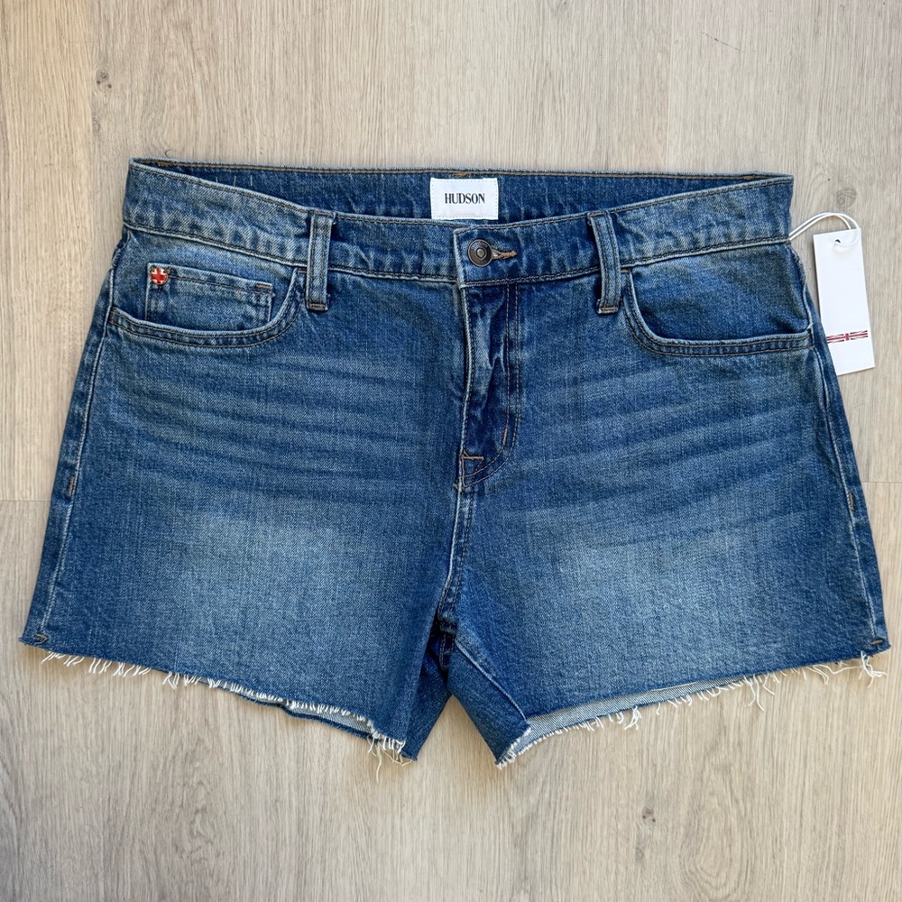 NWT Hudson Gracie Denim Midrise Cutoff Jean Shorts Size 30